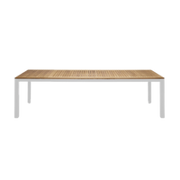 Grove Large Extension Outdoor Dining Table 220/280x100 - White