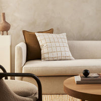 Harrison Cushion with Feather Inner in Ochre