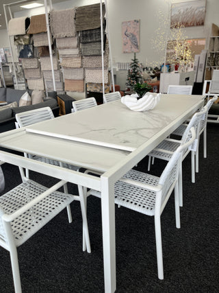 Malmo Large Extension Outdoor Table - White