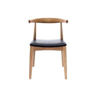 Jensen Chair in Solid Lacquered Oak with Black Seat