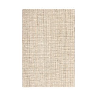 Beige woven rug on a white background