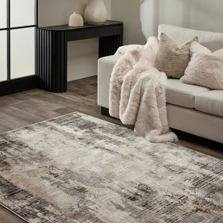 Rug - Juniper - 100% Polyester - Taupe/Black 160x230cm
