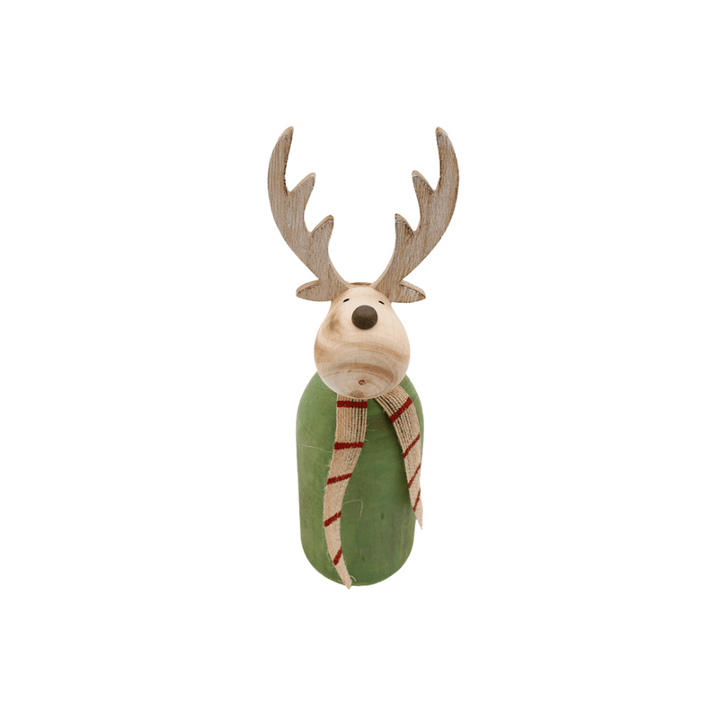 Large Wooden Reindeer Ornament