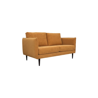 Orange sofa on a white background