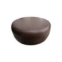 Loft Medium Round Ottoman 82cm - Urban Sofa Cat 20 B802 Gold Choc Brown Leather - dia. 82cm H.39cm