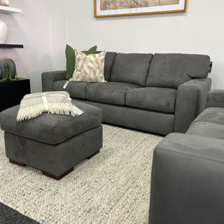 Luton Lounge Suite in Buffalo Charcoal Fabric