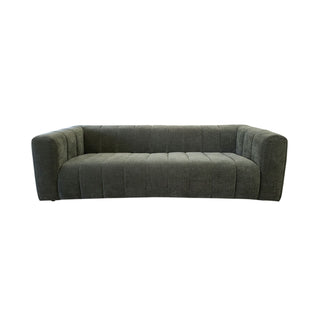 Green curved sofa