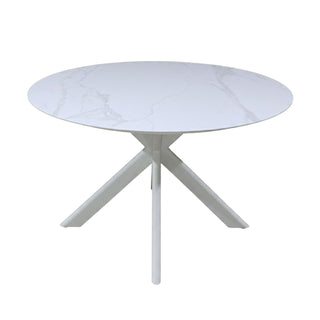 Madrid white outdoor round table