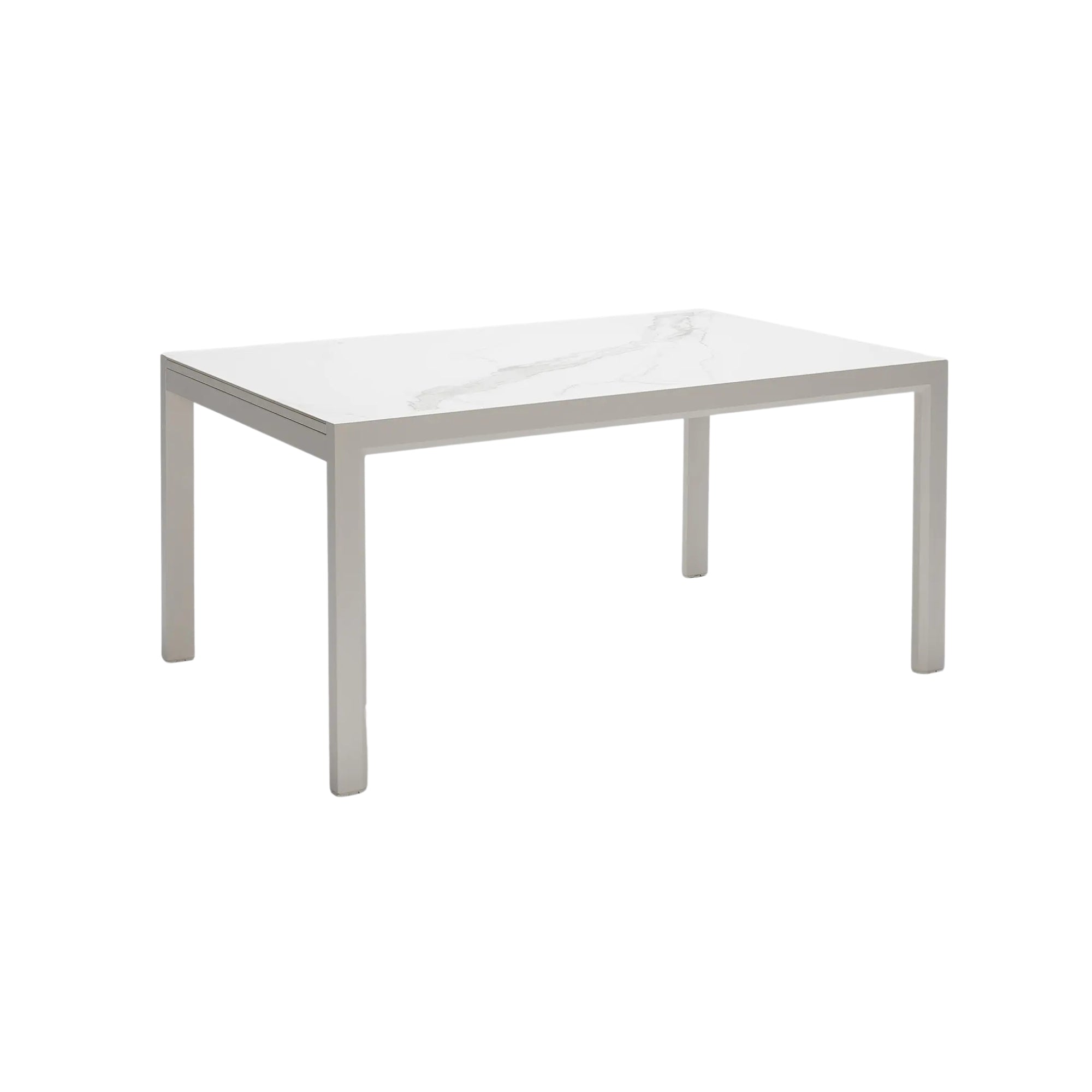 Extension Table Ceramic White side view
