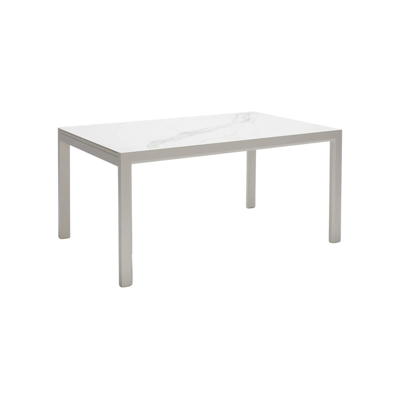 Extension Table Ceramic White side view