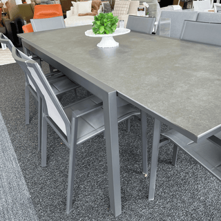 Outdoor Charcoal table that can extend with ceramic top