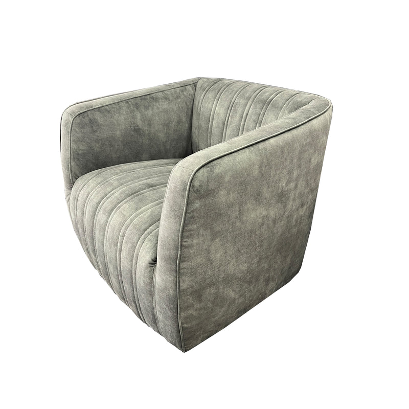 Marvy Fabric Swivel Chair - Urban Sofa - Forest Green Velvet