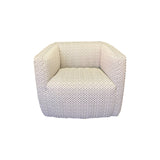 Marvy Fabric Swivel Chair - Urban Sofa - Chevron Grey Fabric