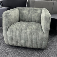 Marvy Fabric Swivel Chair - Urban Sofa - Forest Green Velvet