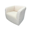 Marvy in Malhalm Ivory Boucle Fabric Swivel Chair
