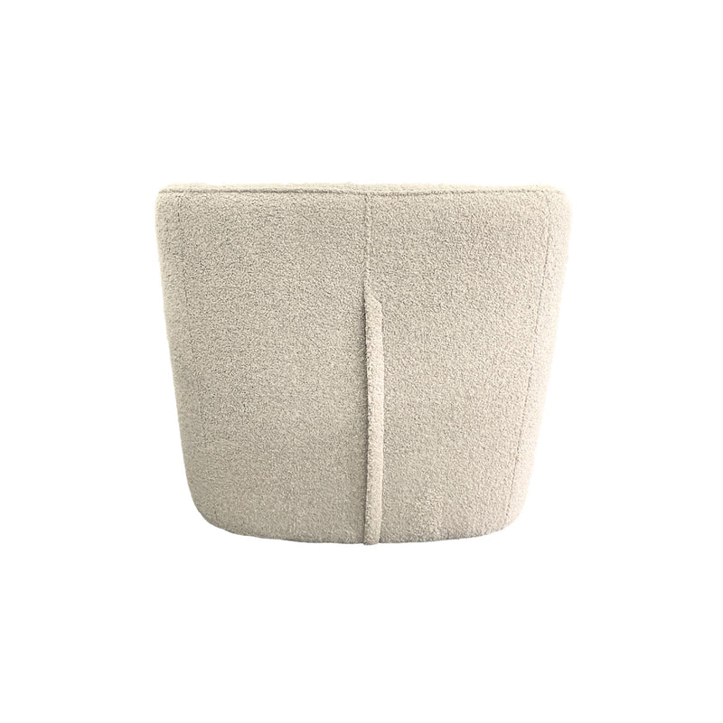 Marvy in Malhalm Ivory Boucle Fabric Swivel Chair