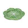 Melamine cabbage round platter 40cm – green leaf design, durable round serving platter