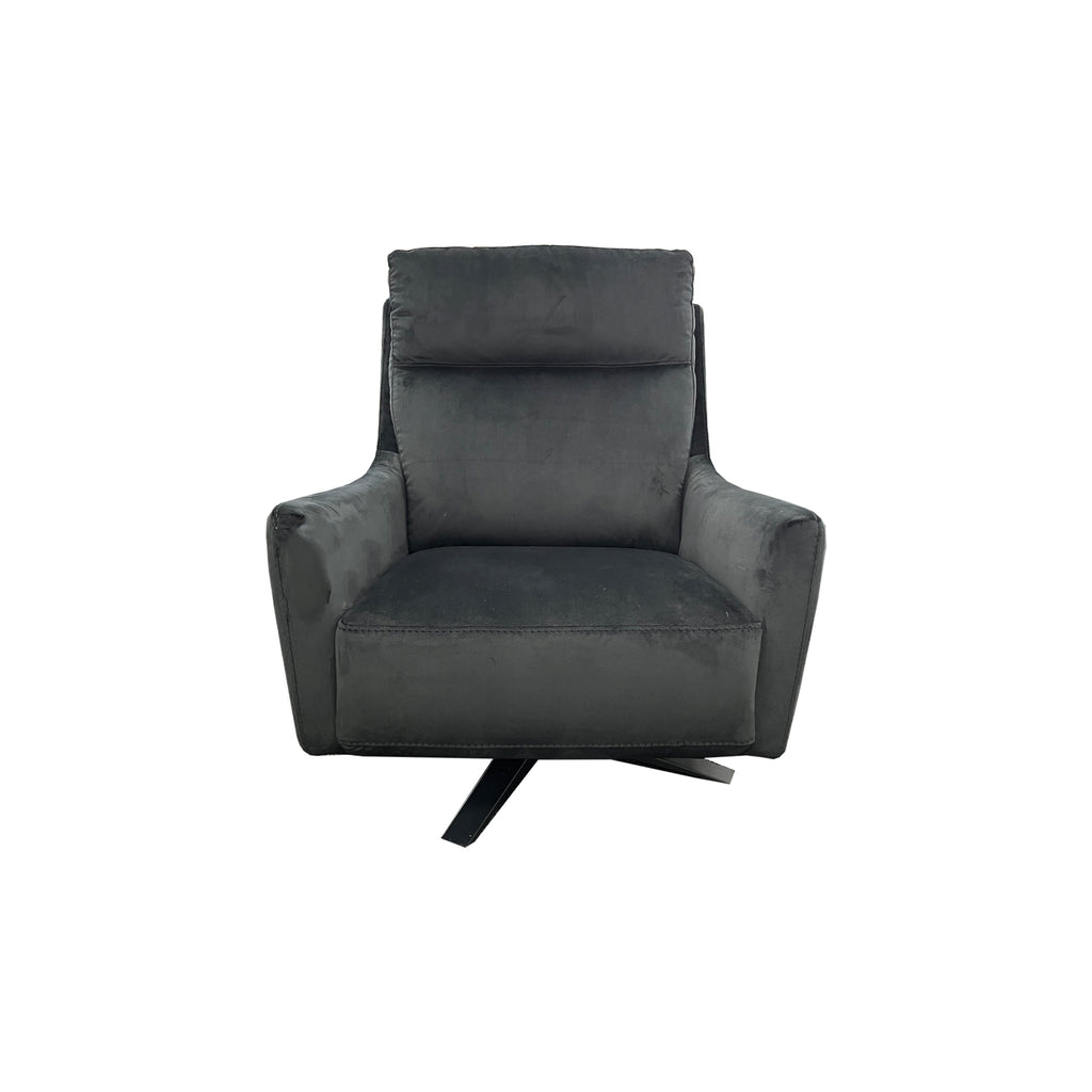 Mikado Swivel Chair - Urban Sofa - Black Velvet Fabric