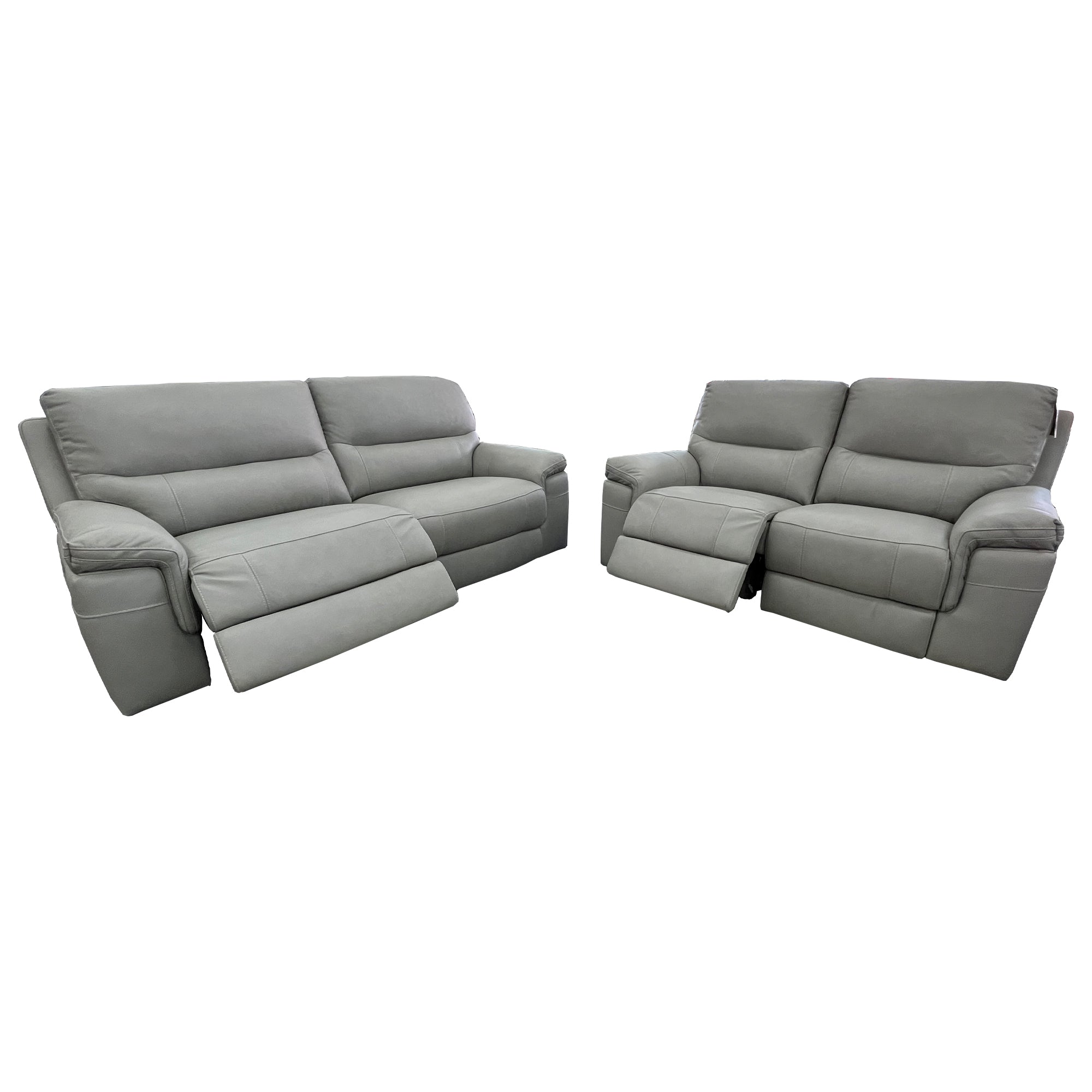 Morton 3ReRe+2ReRe Power Recliner Suite - Urban Sofa - Heavenly Mist Leather