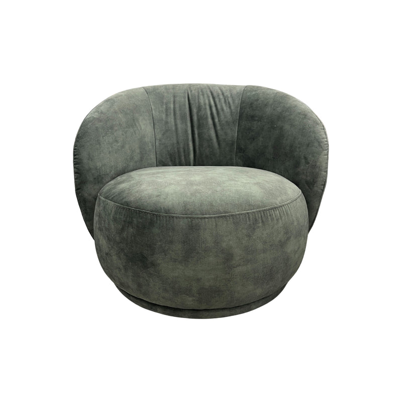 Munro Auto-Return Swivel Tub Chair - Forest Green Velvet