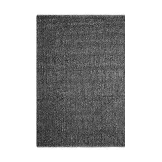 Dark gray textured rug on a white background