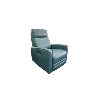 Nice Electric Recliner in Teal Full Grain Leather