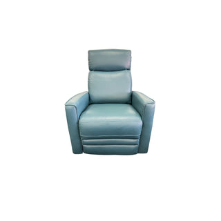 Nice Electric Recliner in Teal Full Grain Leather
