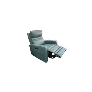 Nice Electric Recliner in Teal Full Grain Leather