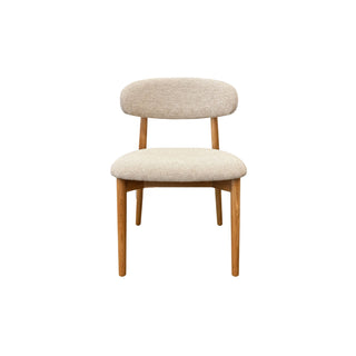 Ollo Oak Dining Chair Cobble - Solid Oak Lacquered - Cobble Fabric - Arrives Assembled