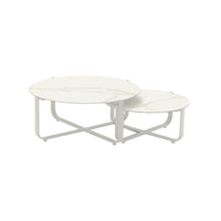 Otama Ceramic Coffee Table - White - Large