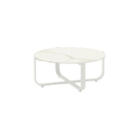 Otama Ceramic Coffee Table - White - Large