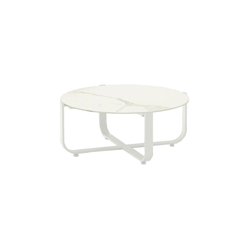 Otama Ceramic Coffee Table - White - Large