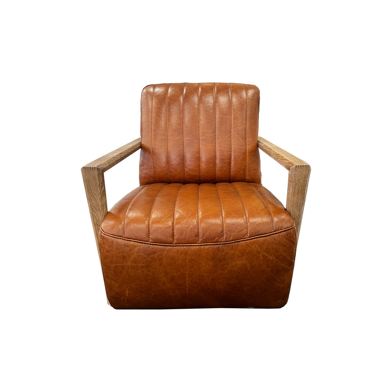 Otto Occasional Chair in Antique Tan Leather