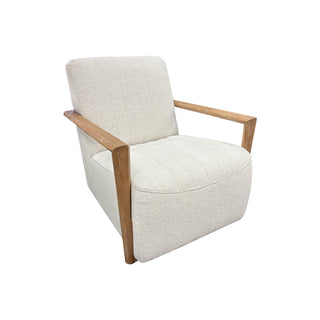Otto Occasional Swivel Chair in Milan Soft Beige Fabric