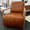 Otto Occasional Chair in Antique Tan Leather