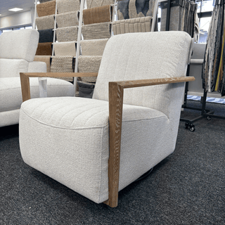Otto Occasional Swivel Chair in Milan Soft Beige Fabric