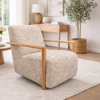 Otto Swivel Chair w. 360 Swivel - Urban Sofa - Odyssey Marzipan Fabric