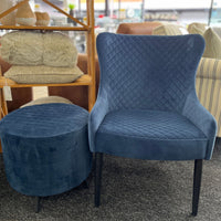 Ottowa Lounge Chair - Blue Velvet