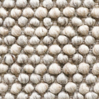 Close-up of textured beige carpet with round loops