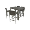 Pebble/Park 5pc Outdoor Bar Set - Charcoal PC Aluminium