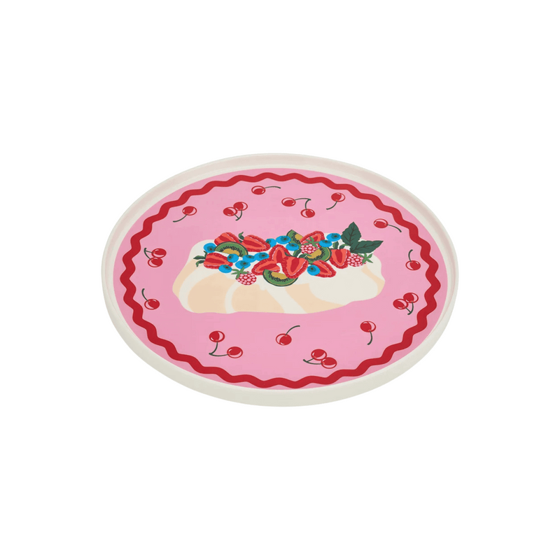 Perfect pavlova ceramic plate with recipe