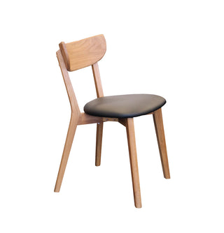 Pisa Chair Oak / Black PU Seat Dining Chair