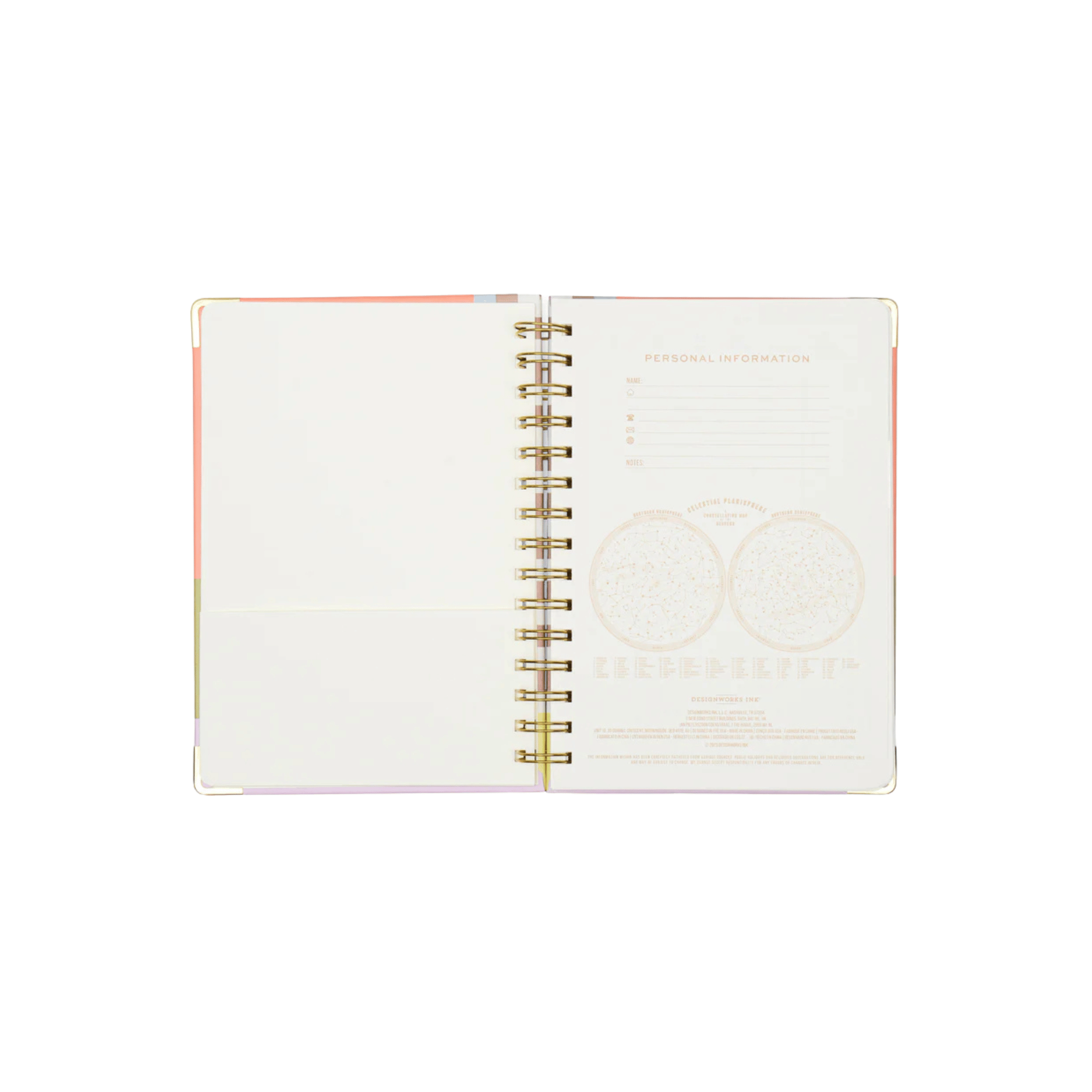 Planner Journal - Undated - Orange and Peach