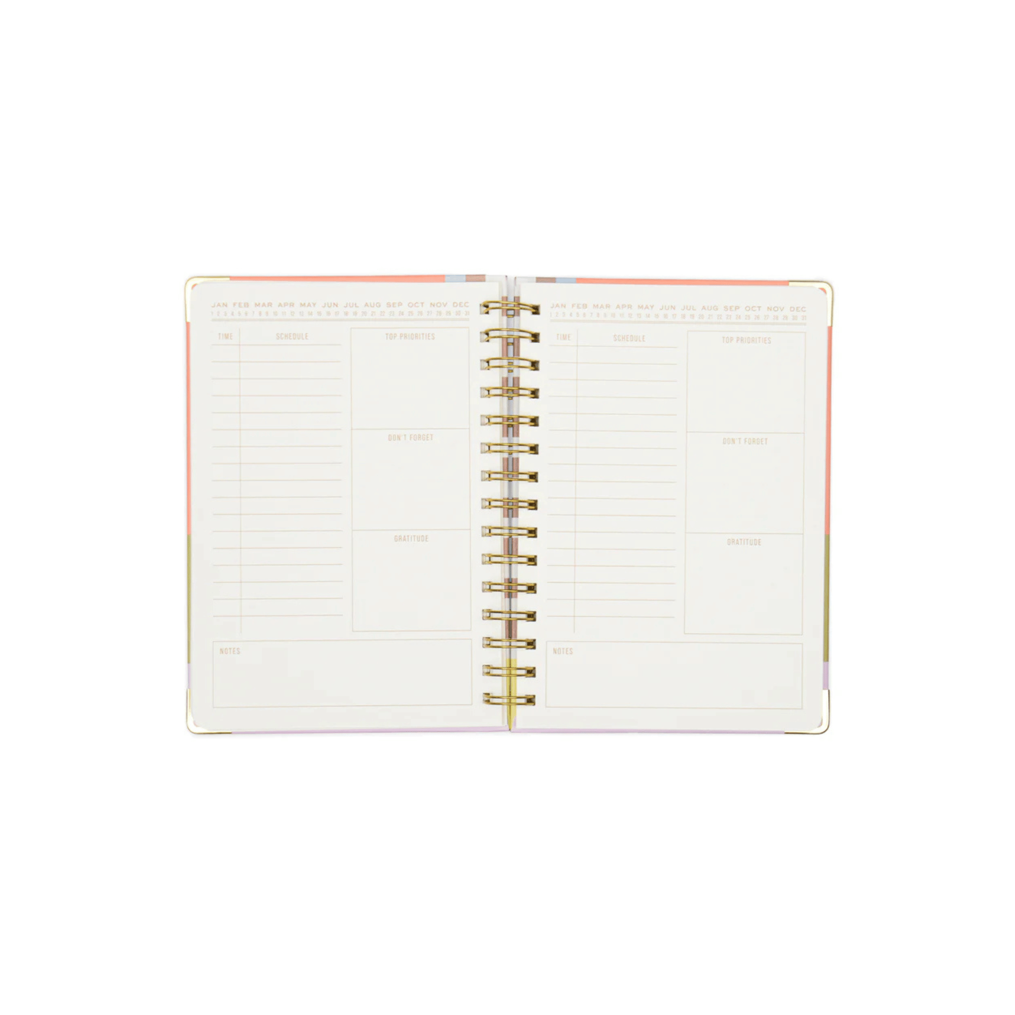 Planner Journal - Undated - Orange and Peach