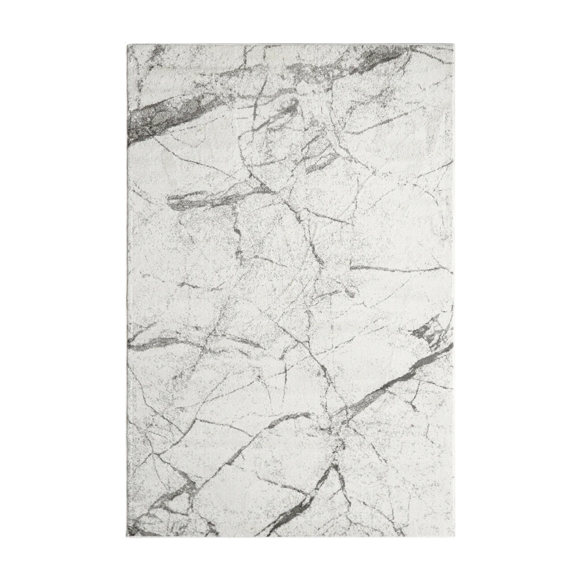 Marble-patterned surface with gray and white colors on a white background
