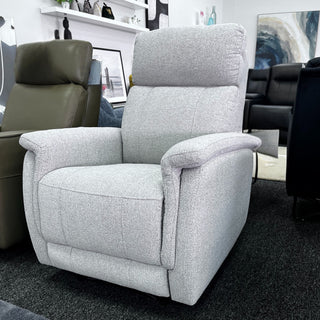 Salerno Power Recliner with Power Headrest - Urban Sofa - Believe Pearl River Fabric