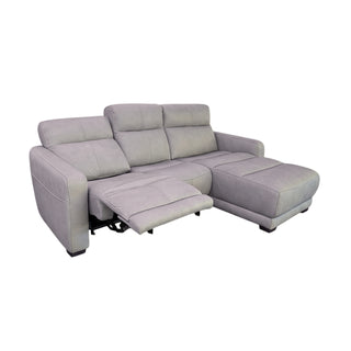 Gray sectional sofa on a white background