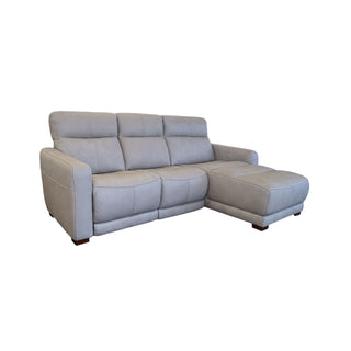 Gray sectional sofa on a white background