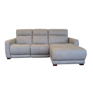 Savona 3pc Sofa Chaise Power Recliner and Power Headrest - Urban Sofa - Arizona Thunder Leather