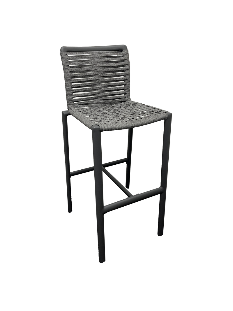 Sicily Bar Chair Powder Coated Aluminium and Textylene Rope Sling